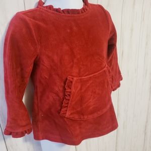 Girls Red Velour Top and Pants Outfit, Christmas Outfit, Velour Pants